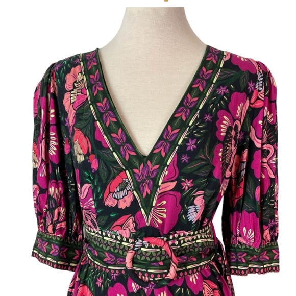 Farm Rio Flowers Garden Maxi Dress | Size Small | NWOT - Picture 4 of 8